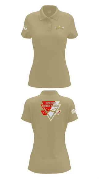 Womens Short Sleeve Performance Polo, A Troop, 1st squadron-299th Calvary Regiment, , Teamtime, Team time, sublimation, custom sports apparel, team uniforms, spirit wear, spiritwear, sports uniforms, custom shirts, team store, custom team store, fundraiser sports, apparel fundraiser