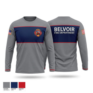 Long Sleeve Performance Shirt, Belvior Volunteer Fire Department, Fire Department, Teamtime, Team time, sublimation, custom sports apparel, team uniforms, spirit wear, spiritwear, sports uniforms, custom shirts, team store, custom team store, fundraiser sports, apparel fundraiser