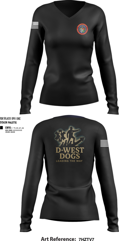 Sussex County Paramedics 80974460 Women's Long Sleeve V-neck Shirt - 202
