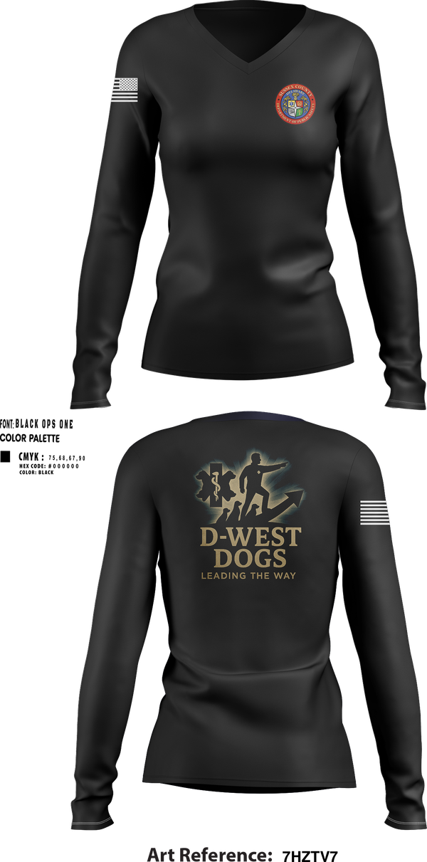 Womens Long Sleeve Vneck Shirt, Sussex County Paramedics, , Teamtime, Team time, sublimation, custom sports apparel, team uniforms, spirit wear, spiritwear, sports uniforms, custom shirts, team store, custom team store, fundraiser sports, apparel fundraiser