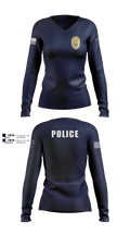 McCordsville Police Department 1417548 Women's Long Sleeve V-neck Shirt - 4