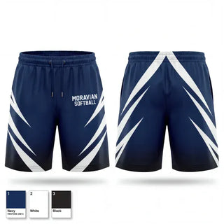 Athletic Shorts With Pockets, Moravian Softball, Softball, Teamtime, Team time, sublimation, custom sports apparel, team uniforms, spirit wear, spiritwear, sports uniforms, custom shirts, team store, custom team store, fundraiser sports, apparel fundraiser