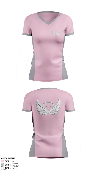 ACE Angel CHEER Elite 49253533 Women's Short Sleeve V-neck Shirt - 2
