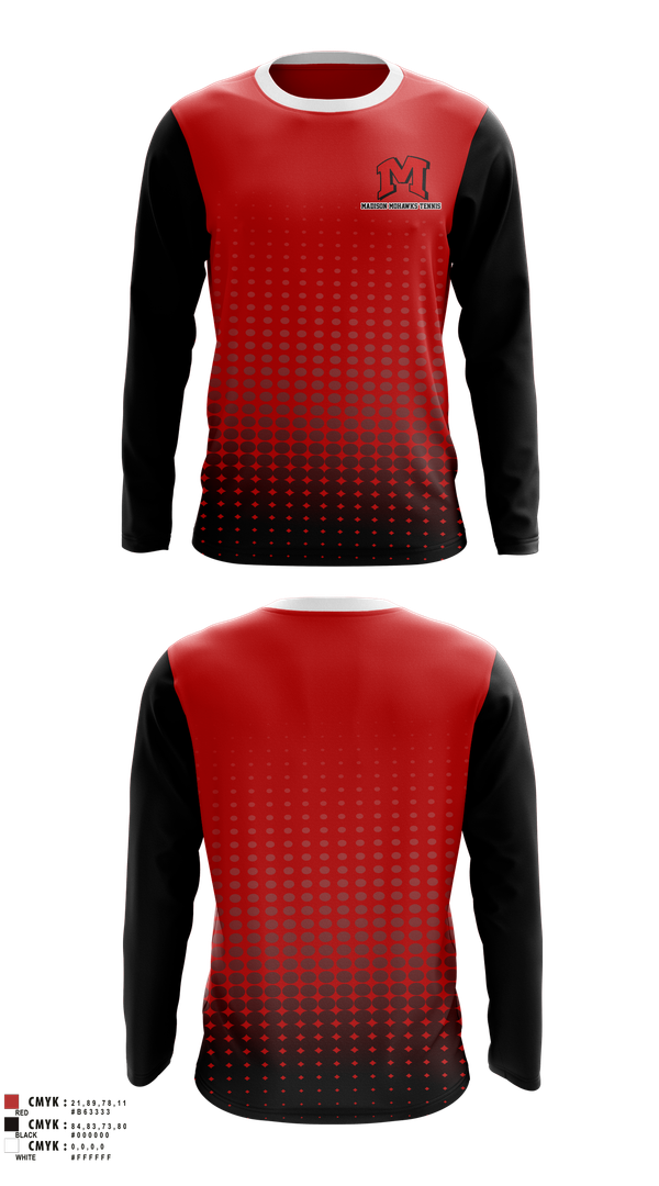 Long Sleeve Performance Shirt, Madison Panthers Tennis, Tennis, Teamtime, Team time, sublimation, custom sports apparel, team uniforms, spirit wear, spiritwear, sports uniforms, custom shirts, team store, custom team store, fundraiser sports, apparel fundraiser
