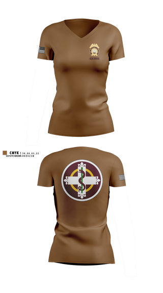 Womens Short Sleeve Vneck Shirt, 424th MMB, Army, Teamtime, Team time, sublimation, custom sports apparel, team uniforms, spirit wear, spiritwear, sports uniforms, custom shirts, team store, custom team store, fundraiser sports, apparel fundraiser