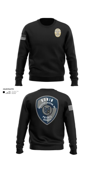 Crew Neck Sweatshirt, Ronin Protection Solutions Inc., , Teamtime, Team time, sublimation, custom sports apparel, team uniforms, spirit wear, spiritwear, sports uniforms, custom shirts, team store, custom team store, fundraiser sports, apparel fundraiser