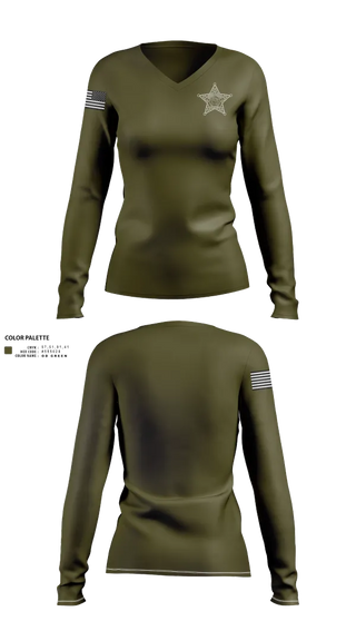 Womens Long Sleeve Vneck Shirt, Hendry county sheriff, Police, Teamtime, Team time, sublimation, custom sports apparel, team uniforms, spirit wear, spiritwear, sports uniforms, custom shirts, team store, custom team store, fundraiser sports, apparel fundraiser