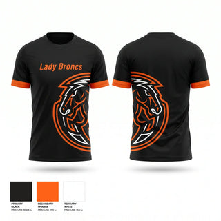 Short Sleeve Performance Shirt, Lady Broncs, Women's Basketball, Teamtime, Team time, sublimation, custom sports apparel, team uniforms, spirit wear, spiritwear, sports uniforms, custom shirts, team store, custom team store, fundraiser sports, apparel fundraiser