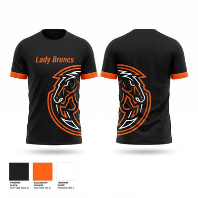 Lady Broncs Short Sleeve Performance Shirt - 1