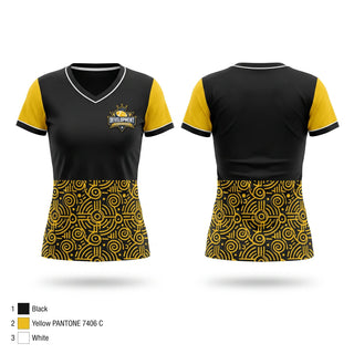Womens Short Sleeve Vneck Shirt, development independent Football League, Fire Department, Teamtime, Team time, sublimation, custom sports apparel, team uniforms, spirit wear, spiritwear, sports uniforms, custom shirts, team store, custom team store, fundraiser sports, apparel fundraiser