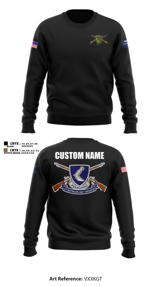 Crew Neck Sweatshirt, 3/485th IN BN VIPERS, Army, Teamtime, Team time, sublimation, custom sports apparel, team uniforms, spirit wear, spiritwear, sports uniforms, custom shirts, team store, custom team store, fundraiser sports, apparel fundraiser