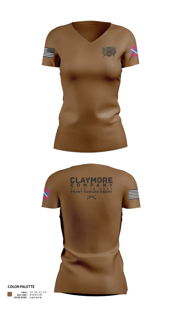 Womens Short Sleeve Vneck Shirt, C CO 1-138 IN REGT, , Teamtime, Team time, sublimation, custom sports apparel, team uniforms, spirit wear, spiritwear, sports uniforms, custom shirts, team store, custom team store, fundraiser sports, apparel fundraiser