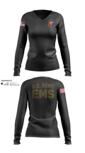 U.S. ARMY EMS 80639766 Women's Long Sleeve V-neck Shirt - 21