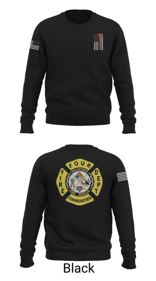 Crew Neck Sweatshirt, Four Communities Fire Department, Fire Department, Teamtime, Team time, sublimation, custom sports apparel, team uniforms, spirit wear, spiritwear, sports uniforms, custom shirts, team store, custom team store, fundraiser sports, apparel fundraiser