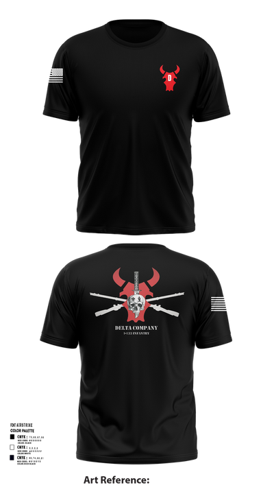 D Co 1-133 IN 71672506 Short Sleeve Performance Shirt - 13