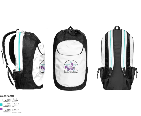 Gear Bag, Raise the Barre Dance Academy, , Teamtime, Team time, sublimation, custom sports apparel, team uniforms, spirit wear, spiritwear, sports uniforms, custom shirts, team store, custom team store, fundraiser sports, apparel fundraiser
