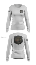 South Haven Beach Enforcement 75381907 Women's Long Sleeve V-neck Shirt - 100