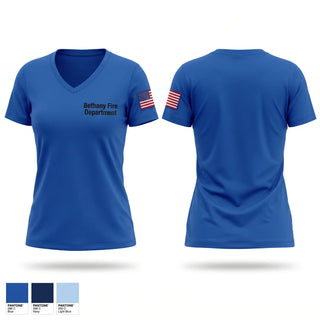 Womens Short Sleeve Vneck Shirt, Bethany Fire Department, Fire Department, Teamtime, Team time, sublimation, custom sports apparel, team uniforms, spirit wear, spiritwear, sports uniforms, custom shirts, team store, custom team store, fundraiser sports, apparel fundraiser