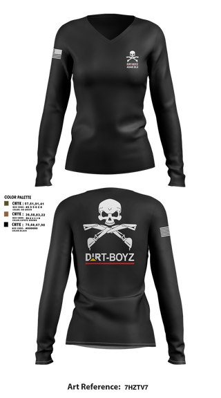 Womens Long Sleeve Vneck Shirt, DirtBoyz, Air Force, Teamtime, Team time, sublimation, custom sports apparel, team uniforms, spirit wear, spiritwear, sports uniforms, custom shirts, team store, custom team store, fundraiser sports, apparel fundraiser