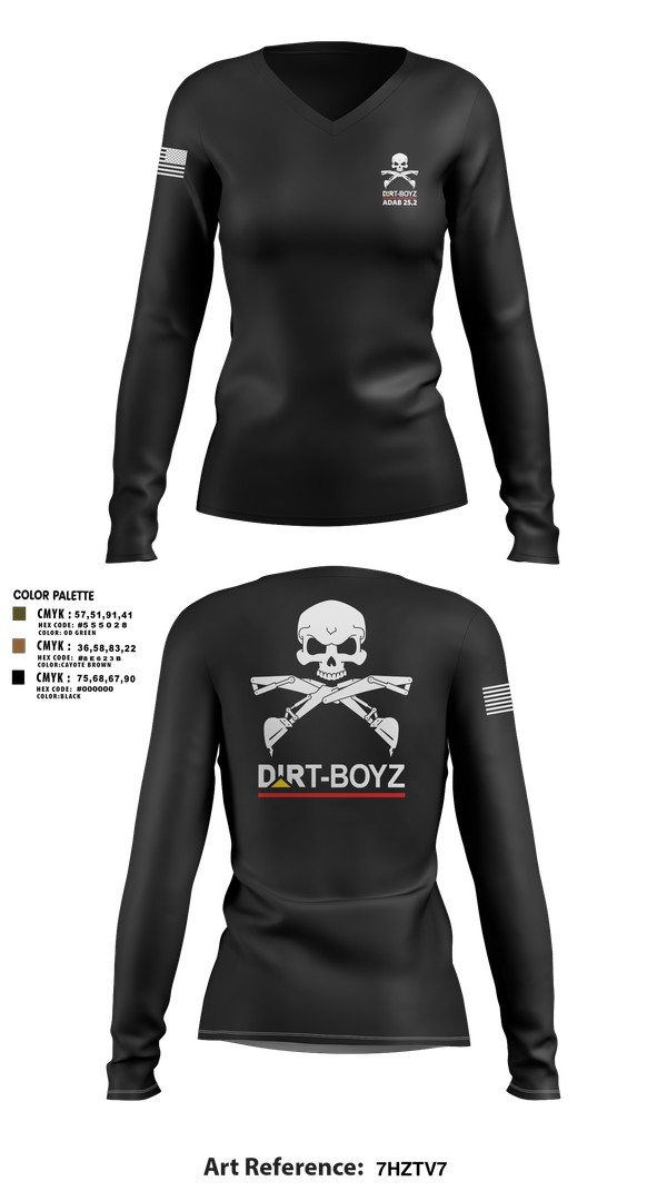 Womens Long Sleeve Vneck Shirt, DirtBoyz, Air Force, Teamtime, Team time, sublimation, custom sports apparel, team uniforms, spirit wear, spiritwear, sports uniforms, custom shirts, team store, custom team store, fundraiser sports, apparel fundraiser