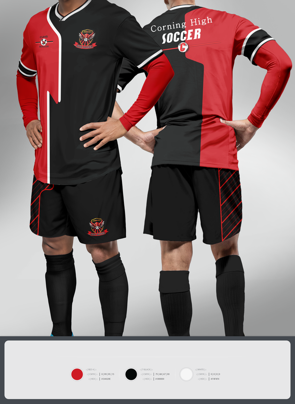 Mens Soccer Jersey, Corning Boys Soccer, Men's Soccer, Teamtime, Team time, sublimation, custom sports apparel, team uniforms, spirit wear, spiritwear, sports uniforms, custom shirts, team store, custom team store, fundraiser sports, apparel fundraiser