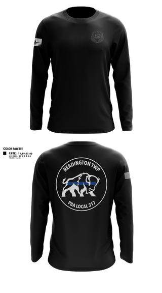 Long Sleeve Performance Shirt, PBA 317, Police, Teamtime, Team time, sublimation, custom sports apparel, team uniforms, spirit wear, spiritwear, sports uniforms, custom shirts, team store, custom team store, fundraiser sports, apparel fundraiser