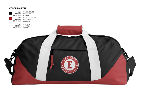 Duffle Bag, Eastlake, Baseball, Teamtime, Team time, sublimation, custom sports apparel, team uniforms, spirit wear, spiritwear, sports uniforms, custom shirts, team store, custom team store, fundraiser sports, apparel fundraiser