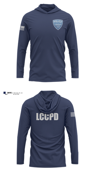 Long Sleeve Performance Shirt with hood, Lakeland Community College Police Department, Police, Teamtime, Team time, sublimation, custom sports apparel, team uniforms, spirit wear, spiritwear, sports uniforms, custom shirts, team store, custom team store, fundraiser sports, apparel fundraiser
