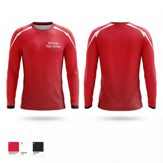 Long Sleeve Performance Shirt, Berkmar High School, Men's Soccer, Teamtime, Team time, sublimation, custom sports apparel, team uniforms, spirit wear, spiritwear, sports uniforms, custom shirts, team store, custom team store, fundraiser sports, apparel fundraiser