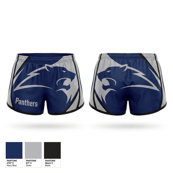 Womens Shorts, Panthers, Men's Basketball, Teamtime, Team time, sublimation, custom sports apparel, team uniforms, spirit wear, spiritwear, sports uniforms, custom shirts, team store, custom team store, fundraiser sports, apparel fundraiser