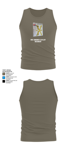 Tank Top, 2nd Armored Cavalry Regiment, , Teamtime, Team time, sublimation, custom sports apparel, team uniforms, spirit wear, spiritwear, sports uniforms, custom shirts, team store, custom team store, fundraiser sports, apparel fundraiser