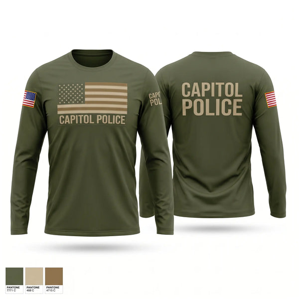 Long Sleeve Performance Shirt, Capitol Police, Police, Teamtime, Team time, sublimation, custom sports apparel, team uniforms, spirit wear, spiritwear, sports uniforms, custom shirts, team store, custom team store, fundraiser sports, apparel fundraiser