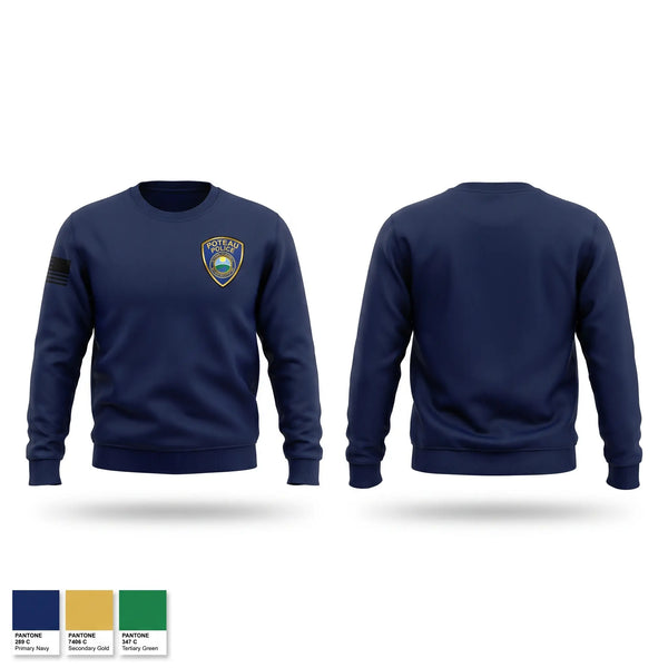 Crew Neck Sweatshirt, Poteau Police Department, Police, Teamtime, Team time, sublimation, custom sports apparel, team uniforms, spirit wear, spiritwear, sports uniforms, custom shirts, team store, custom team store, fundraiser sports, apparel fundraiser