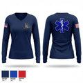 Hawk Springs Fire and Rescue 89849789 Women's Long Sleeve V-neck Shirt - 1