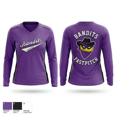 Bandits 83427056 Women's Long Sleeve V-neck Shirt - 1
