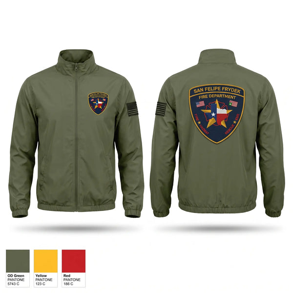 Windbreaker, SAN FELIPE  FRYDEK, Fire Department, Teamtime, Team time, sublimation, custom sports apparel, team uniforms, spirit wear, spiritwear, sports uniforms, custom shirts, team store, custom team store, fundraiser sports, apparel fundraiser