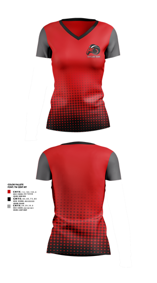 Womens Short Sleeve Vneck Shirt, Suitland Rams, , Teamtime, Team time, sublimation, custom sports apparel, team uniforms, spirit wear, spiritwear, sports uniforms, custom shirts, team store, custom team store, fundraiser sports, apparel fundraiser