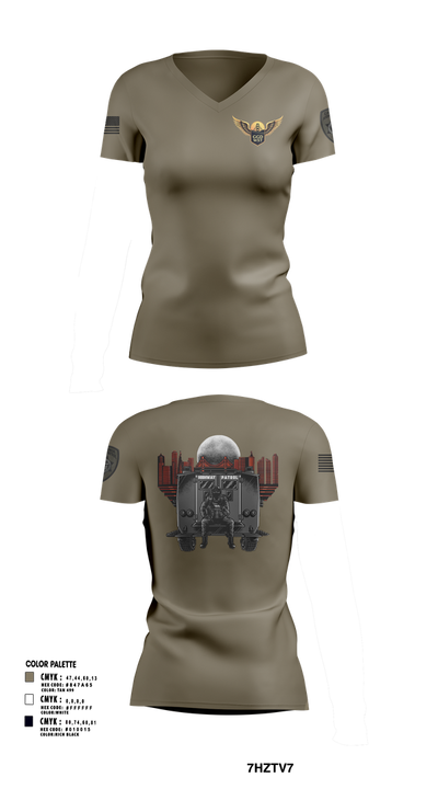 CHP- GGD WST 25577608 Women's Short Sleeve V-neck Shirt - 102