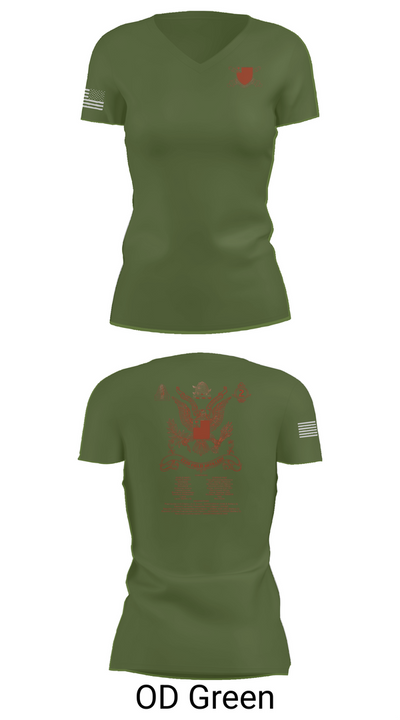 2nd Battalion 222nd Field Artillery 79682132 Women's Short Sleeve V-neck Shirt - 48