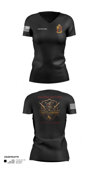 Womens Short Sleeve Vneck Shirt, Battleborn, Army, Teamtime, Team time, sublimation, custom sports apparel, team uniforms, spirit wear, spiritwear, sports uniforms, custom shirts, team store, custom team store, fundraiser sports, apparel fundraiser