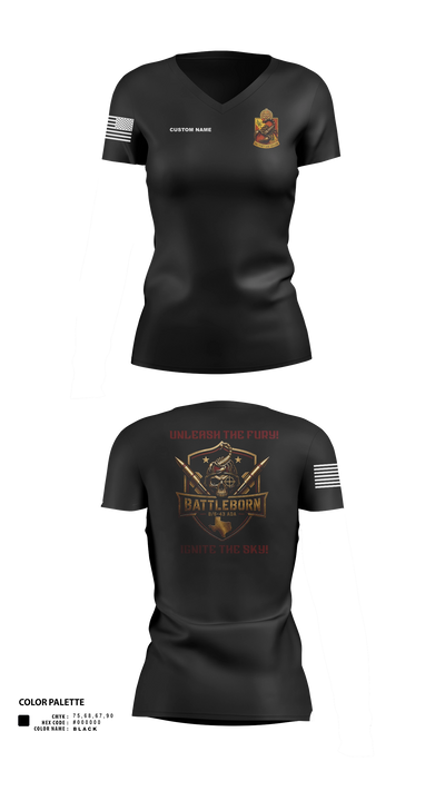 Battleborn Women's Short Sleeve V-neck Shirt - 21