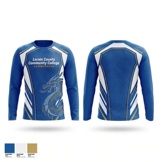 Long Sleeve Performance Shirt, Lorain County Community College, Men's Soccer, Teamtime, Team time, sublimation, custom sports apparel, team uniforms, spirit wear, spiritwear, sports uniforms, custom shirts, team store, custom team store, fundraiser sports, apparel fundraiser