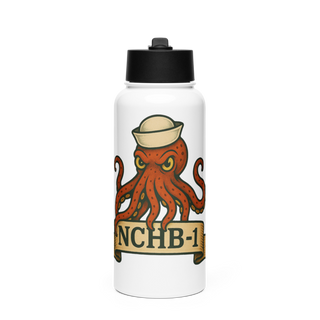 Navy cargo handling battalion One Stainless Steel Water Bottle with a Straw Lid