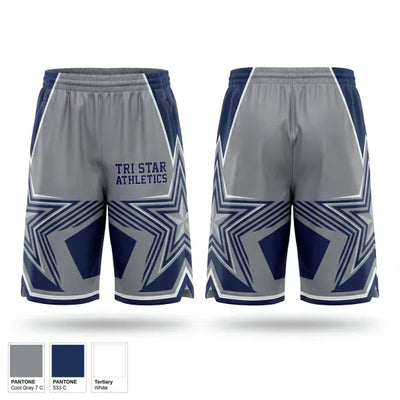 Tri Star Athletics 49384812 Mens Reversible Basketball Shorts - 1