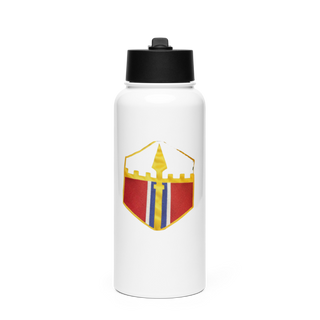 350th engineer company 67180799 Stainless Steel Water Bottle with a Straw Lid