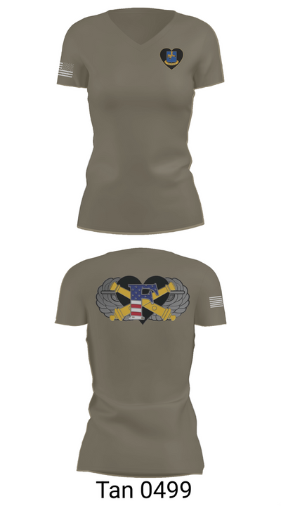 Freedom BTRY, 1-320th FAR 56639766 Women's Short Sleeve V-neck Shirt - 68
