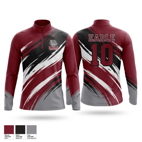 Quarter Zip Jacket, EARLE BULLDOGS, Men's Basketball, Teamtime, Team time, sublimation, custom sports apparel, team uniforms, spirit wear, spiritwear, sports uniforms, custom shirts, team store, custom team store, fundraiser sports, apparel fundraiser