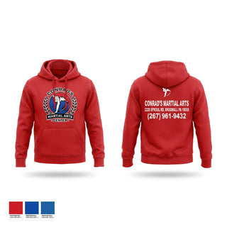 Hoodie, Conrad’s Martial Arts Center, Spirit Store, Teamtime, Team time, sublimation, custom sports apparel, team uniforms, spirit wear, spiritwear, sports uniforms, custom shirts, team store, custom team store, fundraiser sports, apparel fundraiser