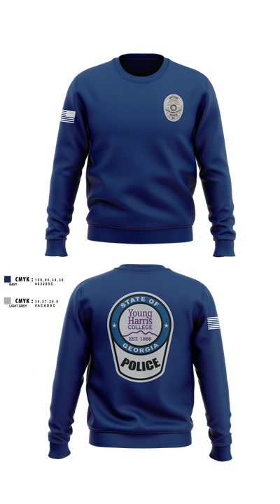Young Harris College Police Department 23212207 Crew Neck Sweatshirt - 1
