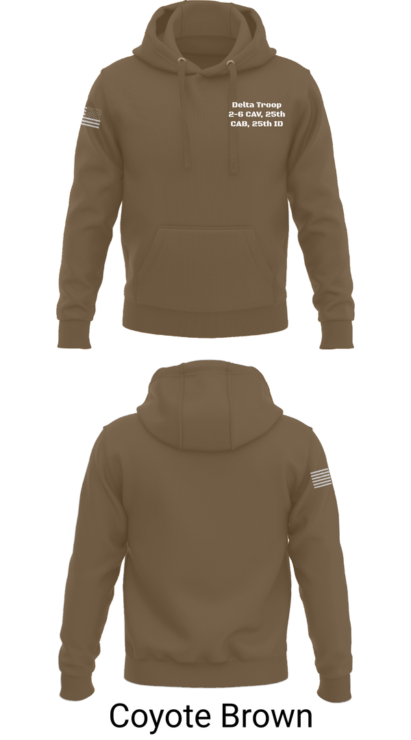 Hoodie, Delta Troop 2-6 CAV, 25th CAB, 25th ID, Army, Teamtime, Team time, sublimation, custom sports apparel, team uniforms, spirit wear, spiritwear, sports uniforms, custom shirts, team store, custom team store, fundraiser sports, apparel fundraiser